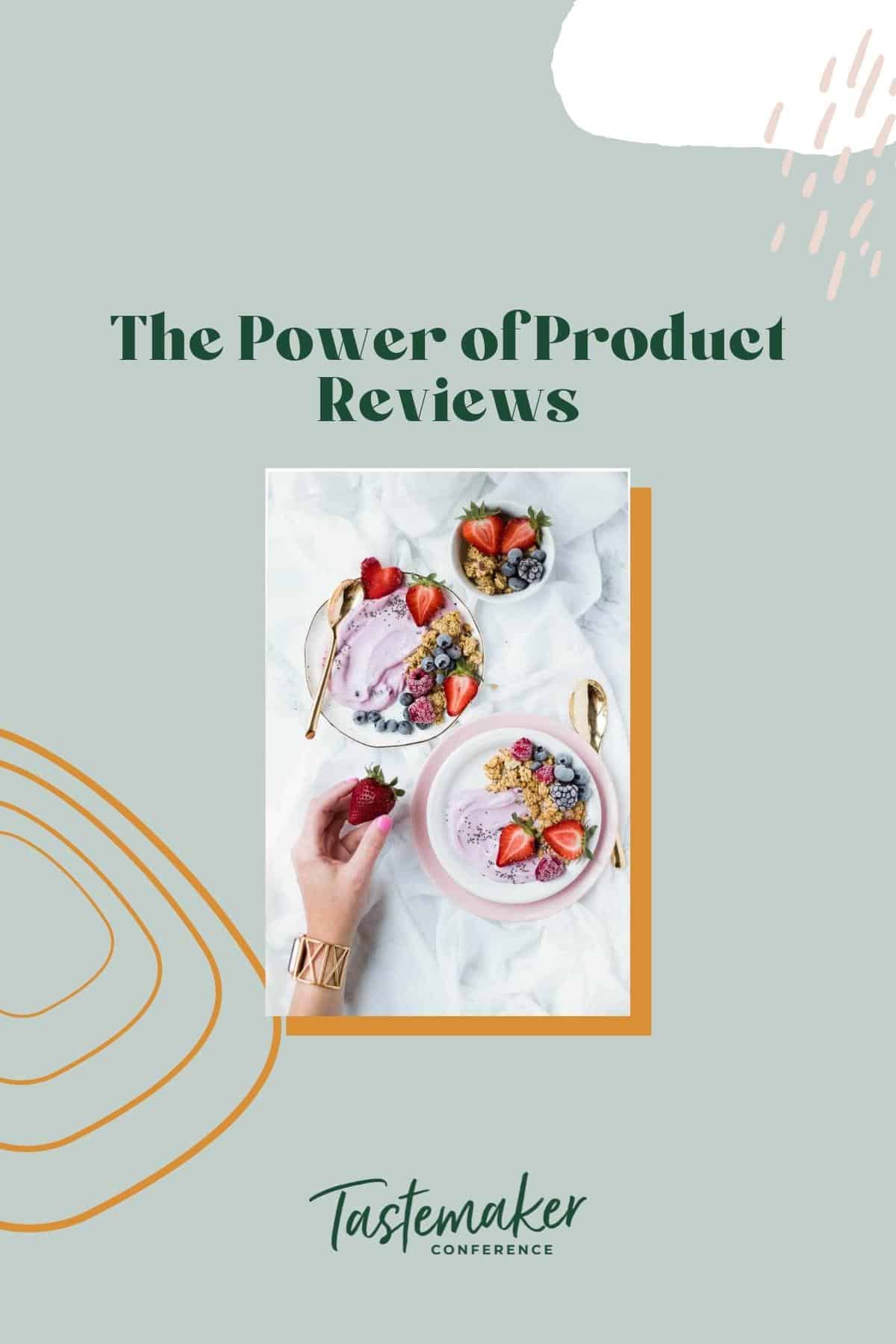 graphic with blog post title and image of woman holding a strawberry next to a smoothie bowl