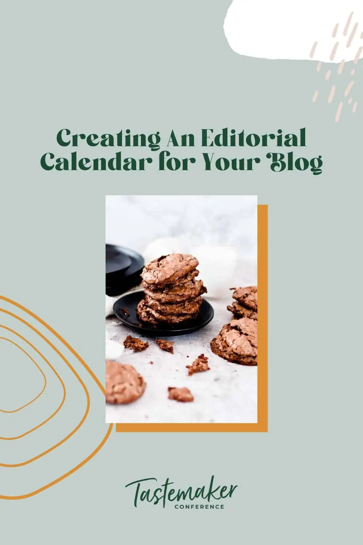 graphic with blog post title and image of cookies stacked on a plate