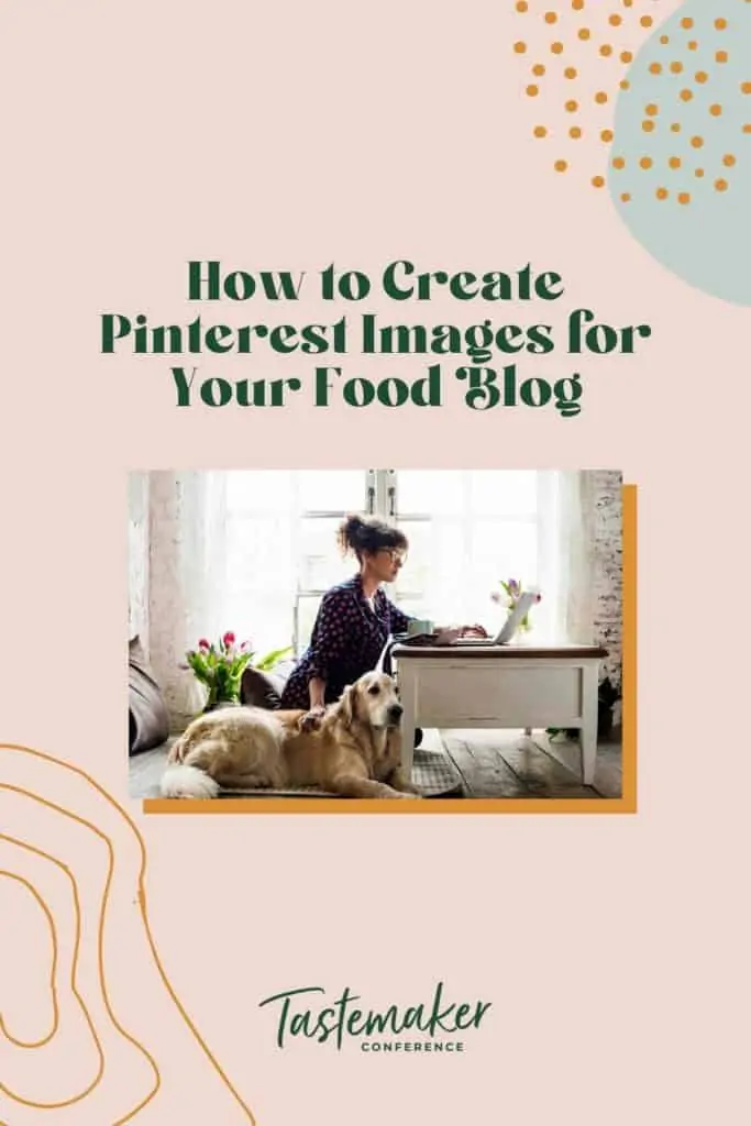 graphic with blog post title and woman sitting in front of a laptop a dog laying next to her