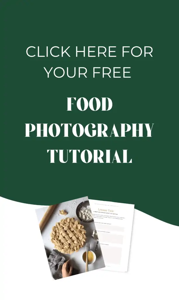 click here food photography tutorial graphic