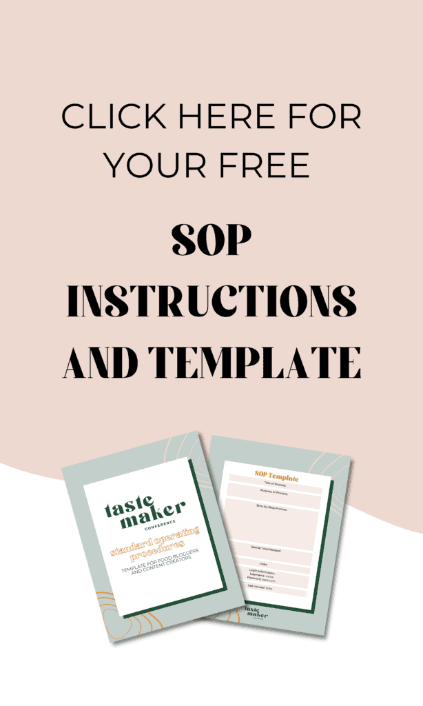 graphic for sop instructions and template