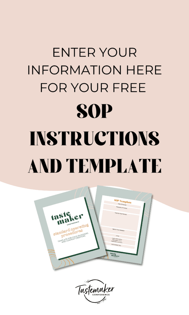 graphic for sop instructions and template