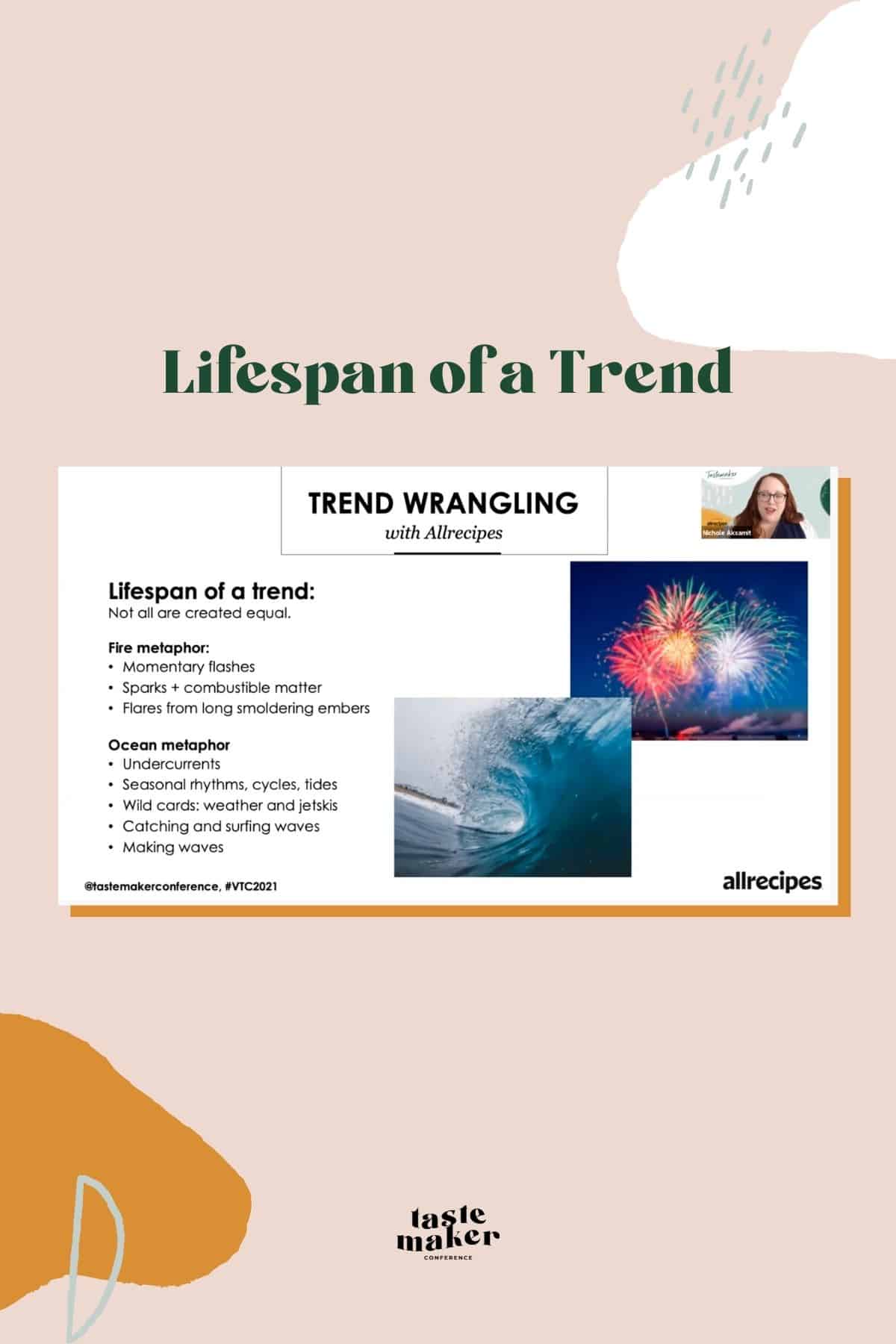 slide with title of section and image from webinar - lifespan of trend