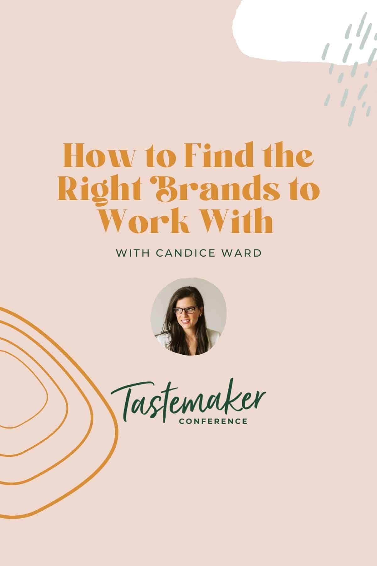 graphic readying how to find the right brands to work with with some graphics and a photo of a woman