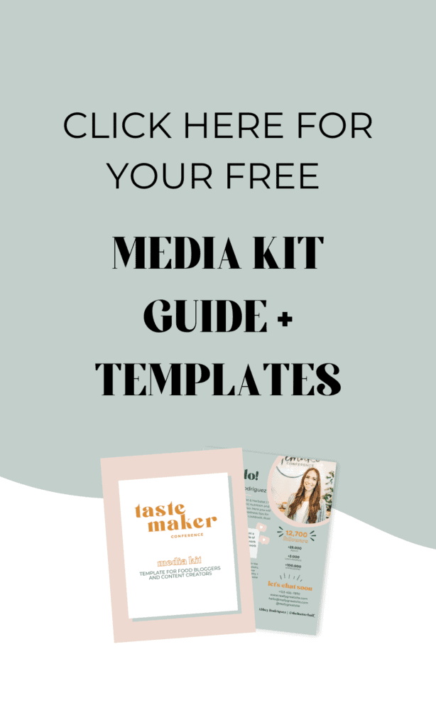 graphic for media kit templates with image of cover page and media kit template CLICK HERE