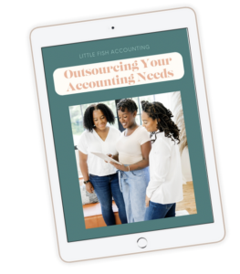 ipad with photo of three women working
