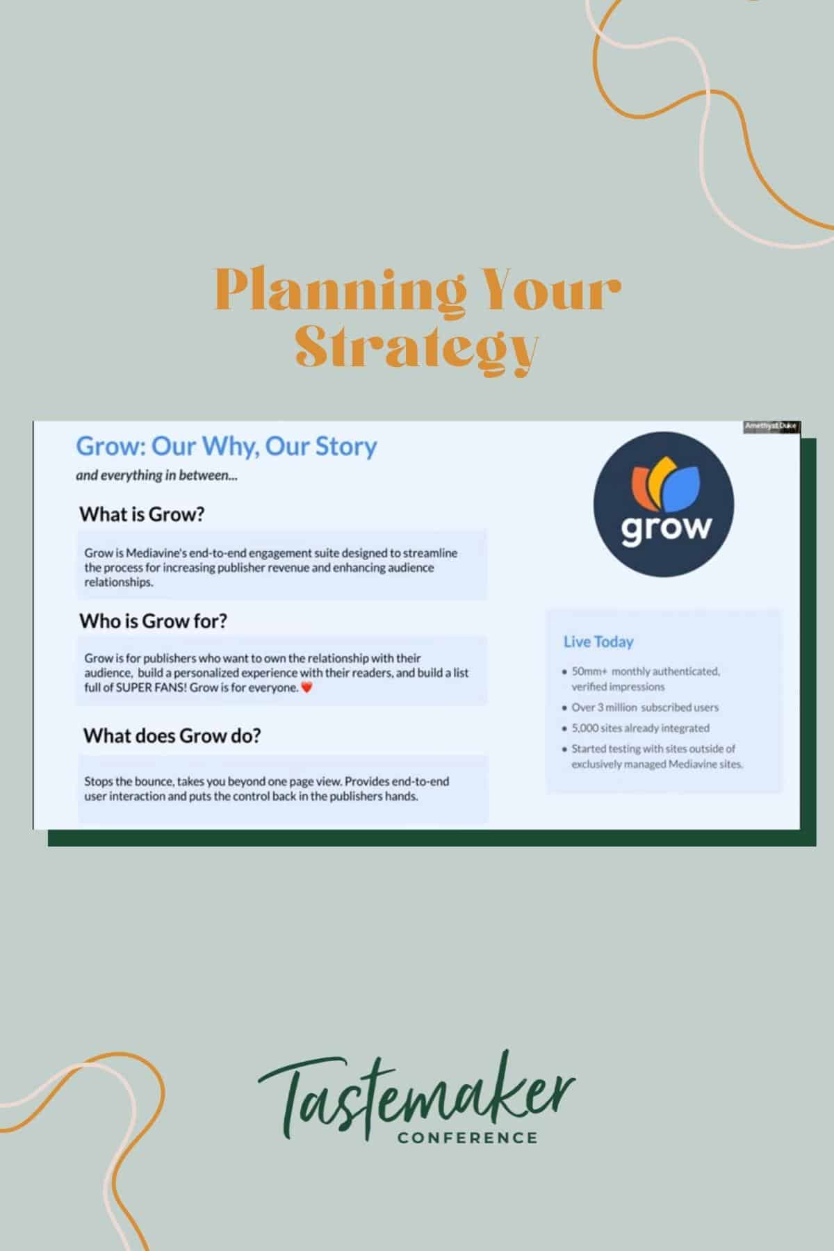 graphic with planning your strategy with screenshot of powerpoint