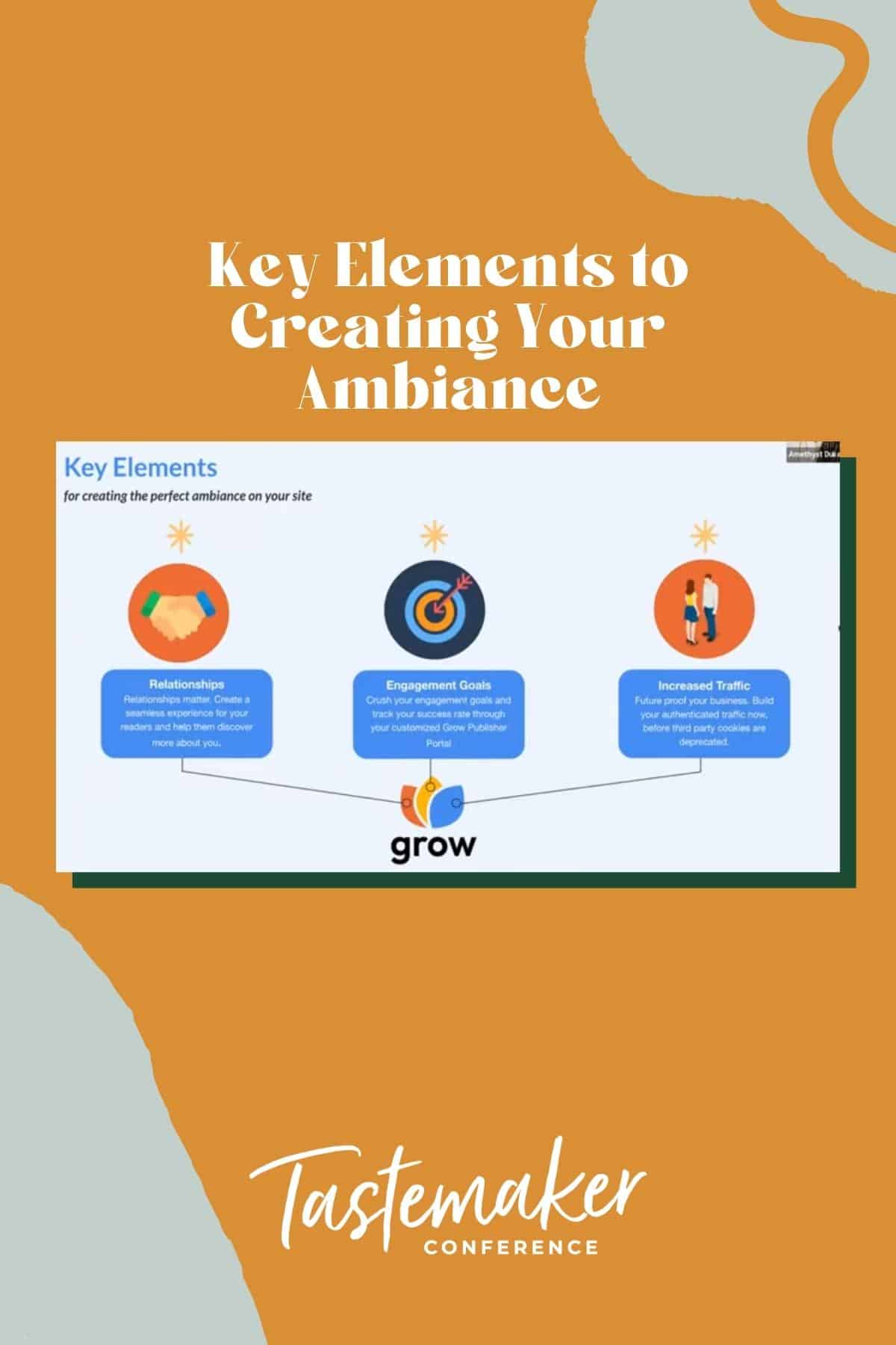 graphic reading key elements to creating your ambiance with screenshot from powerpoint