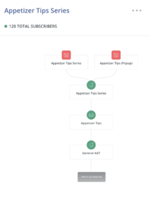 screenshot of an email automation system