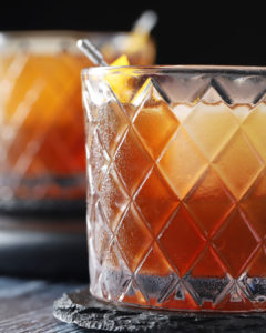 cocktail with ice and lemon