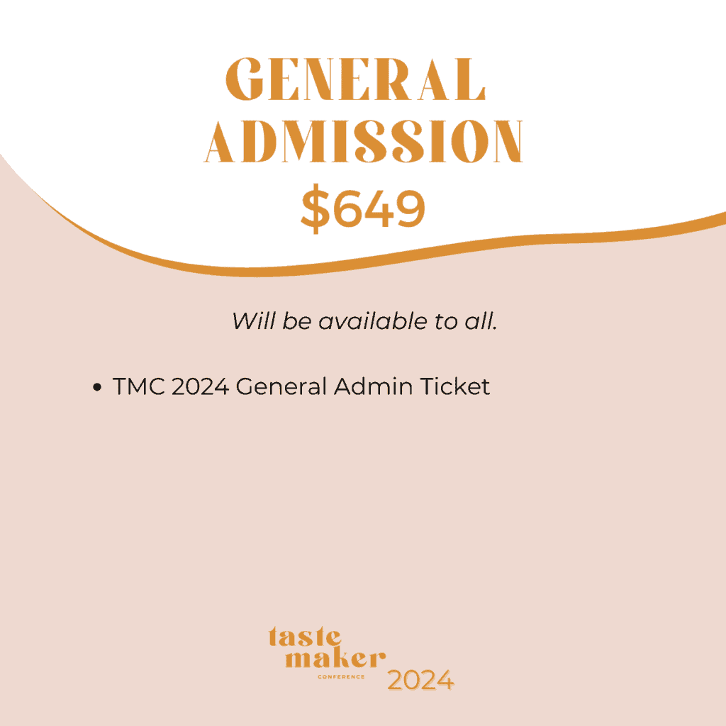 General Admission $649 TMC 2024