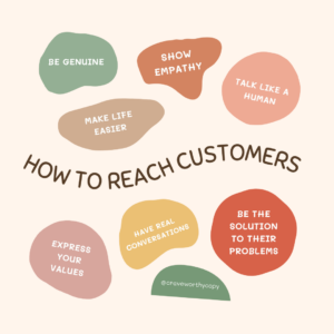 colorful graphic titled "how to reach customers"