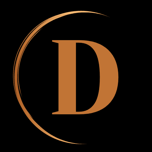 Black and orange Delivered Agency logo