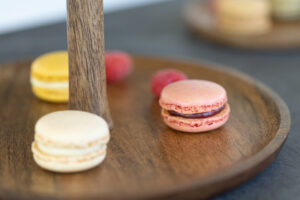 macarons on a platter